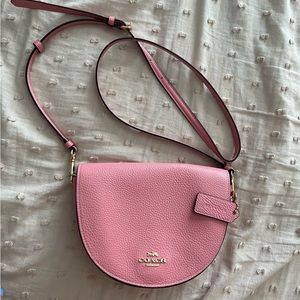 Pink Coach crossbody purse